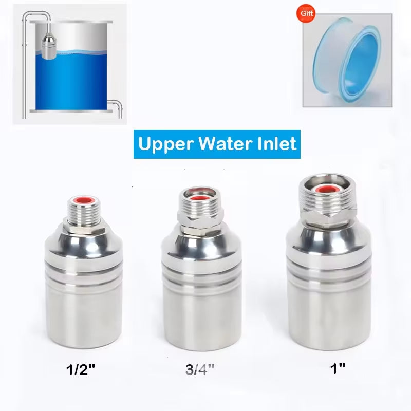 Automatic Water Level Control Valve Stainless Steel Floating Ball Valve Water Tank Water Tower Shutoff Valve Kitchen Accessories